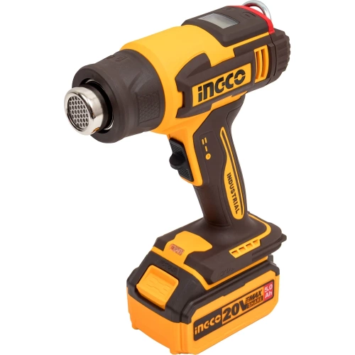 Фен аккумуляторный INGCO 20В ЖК-дисплей 1хАКБ 5Ач и ЗУ INDUSTRIAL HGLI20035 фото 4 Фен аккумуляторный INGCO 20В ЖК-дисплей 1хАКБ 5Ач и ЗУ INDUSTRIAL HGLI20035 фото 4