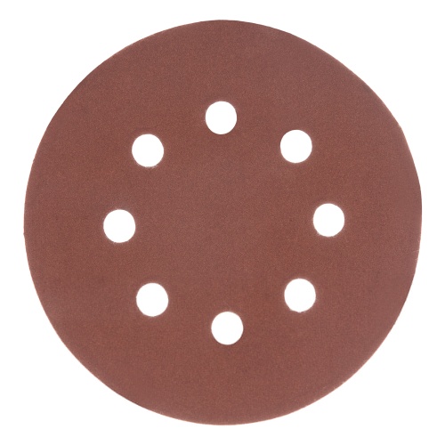 Круг абразивный на ворсовой подложке под "липучку", перфорированный, P 600, 125 мм, 5 шт Matrix