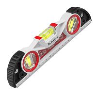 Уровень алюминиевый литой, фрезерованный, 3 глазка, две ударные площадки, 235 мм Matrix