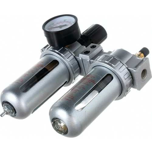 Фильтр влагоотделитель  двойной AFRL802 1/4" с регулятором и лубрикатором Pegas pneumatic PGS-4701 фото 7