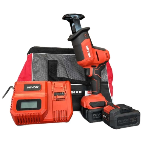 Аккумуляторная сабельная пила DEVON 2 АКБ 4 Ач, З/У, сумка 5830-LI-20-SET Аккумуляторная сабельная пила DEVON 2 АКБ 4 Ач, З/У, сумка 5830-LI-20-SET