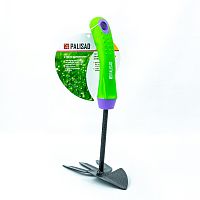 Мотыжка комбинир, профиль "лепесток" и 3-зубая, защ. покр, обрез. эргономичная рукоятка Palisad