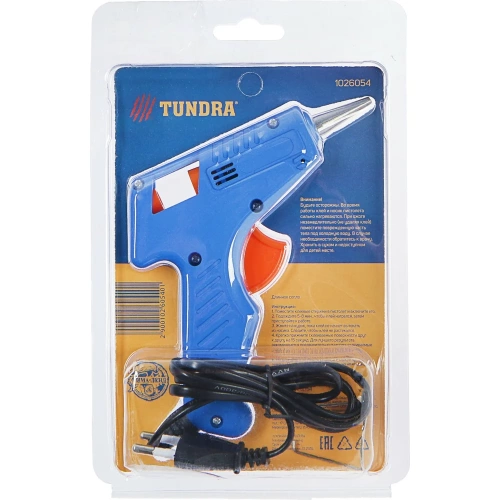 Клеевой пистолет ТУНДРА 20 Вт, 220 В, выключатель, индикатор, длинное сопло, 7 мм 1026054 фото 9
