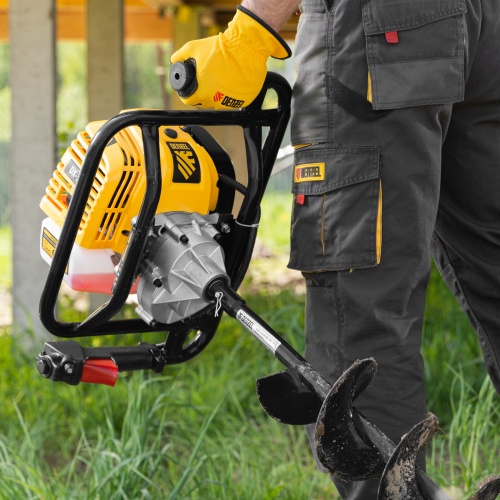 Мотобур DX-52, объем двигателя 52 см3, соединение 20 мм, без шнека Denzel фото 43