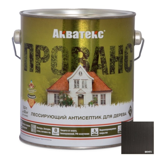 Антисептик лессирующий для дерева Акватекс Прованс Венге 2,5 л