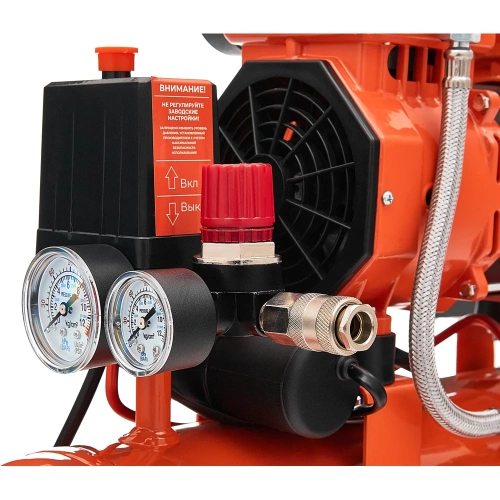 Безмасляный малошумный компрессор (9 л; 8 бар; 195 л/мин) Gigant GSWK-9/1400 фото 7