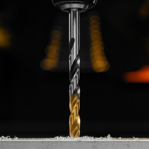 Сверло спиральное по металлу 8,5 x 117мм, Р6М5, Golden Tip, многогранная заточка Denzel фото 11 Сверло спиральное по металлу 8,5 x 117мм, Р6М5, Golden Tip, многогранная заточка Denzel фото 11