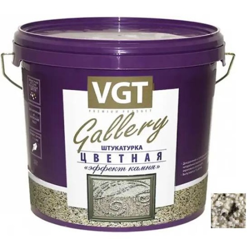 Штукатурка с эффектом камня VGT Gallery №11 опал мелкозернистая 14 кг Штукатурка с эффектом камня VGT Gallery №11 опал мелкозернистая 14 кг