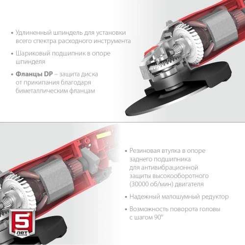 Угловая шлифовальная машина ЗУБР 230 мм, 2400 Вт УШМ-230-2405 П фото 6 Угловая шлифовальная машина ЗУБР 230 мм, 2400 Вт УШМ-230-2405 П фото 6