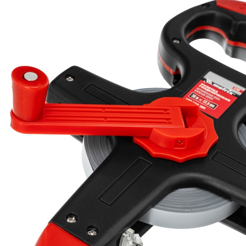 Рулетка геодезическая, 30 м х 12,5 мм, металлическая лента, открытый корпус Matrix фото 4