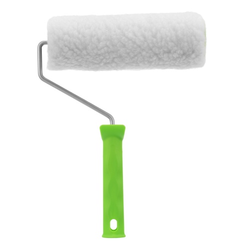 Валик с натуральным мехом, с ручкой, 200 мм, ворс 12 мм, D 48 мм, D ручки 6 мм, Сибртех фото 3