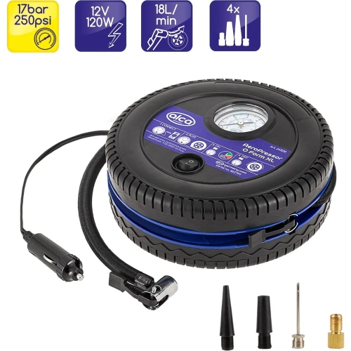 Компрессор Alca 17 бар, 12 В, 10 А, 18 л/мин, круглый, 120 Вт 241500 фото 3