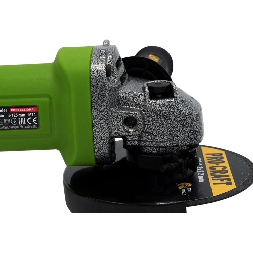 Углошлифовальная машина PROCRAFT 850Вт, 125 мм, 12000 об/мин PW1050 фото 11 Углошлифовальная машина PROCRAFT 850Вт, 125 мм, 12000 об/мин PW1050 фото 11