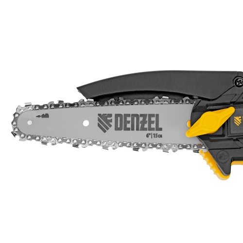 Цепная мини-пила аккумуляторная бесщет., CCS-150, шина 150 мм, Li-Ion, 20 В Denzel фото 20
