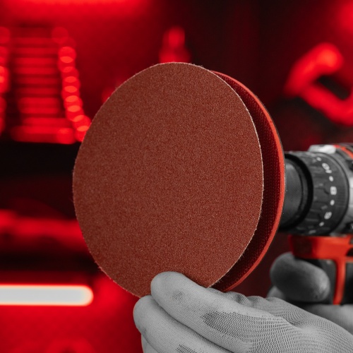 Круг абразивный на ворсовой подложке под "липучку", P 100, 125 мм, 10 шт Matrix фото 7