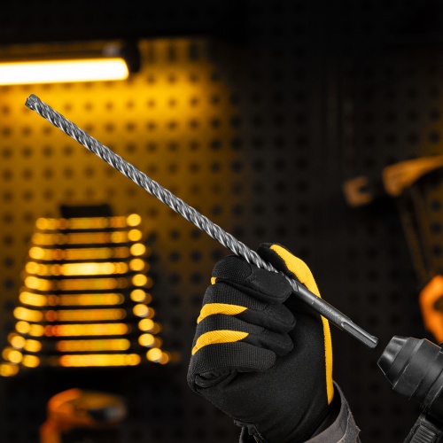 Бур по бетону, цельная крестовая пластина, 10x315 мм, SDS PLUS Denzel фото 7