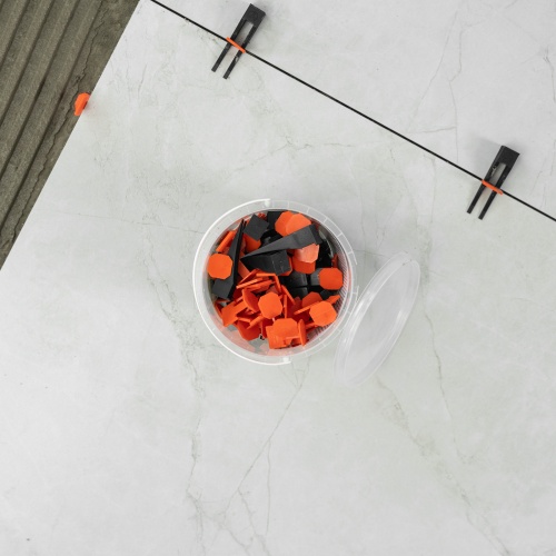 Система выравнивания плитки (СВП) комплект: зажимы, клинья (50/50 шт) упаковка ведро Сибртех фото 17