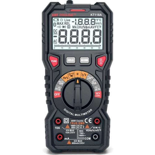 Цифровой мультиметр КВТ KT 118A PROLINE 79126 Цифровой мультиметр КВТ KT 118A PROLINE 79126