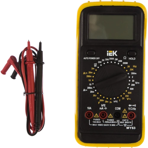 Цифровой мультиметр IEK Professional MY63 8553725 TMD-5S-063 Цифровой мультиметр IEK Professional MY63 8553725 TMD-5S-063