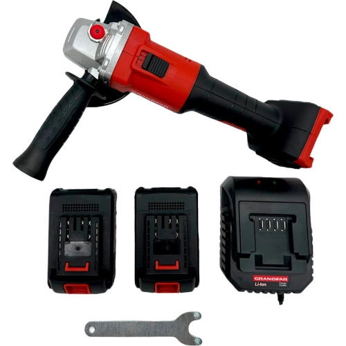 Аккумуляторная угловая шлифмашина GRANDFAR бесщеточная GWS125-20G4 фото 3