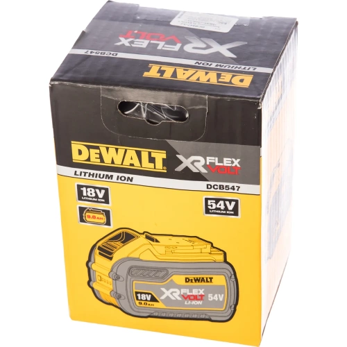 Аккумуляторная батарея XR FLEXVOLT Li-Ion 18В, 9 Ач / 54В, 3 Ач DEWALT DCB547 фото 4 Аккумуляторная батарея XR FLEXVOLT Li-Ion 18В, 9 Ач / 54В, 3 Ач DEWALT DCB547 фото 4