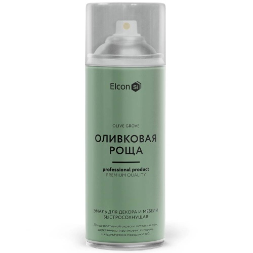Эмаль аэрозоль для декора и мебели Elcon быстросохнущая оливковая роща 520 мл