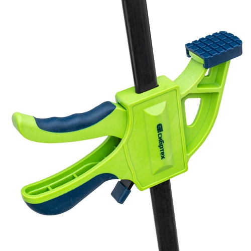 Струбцина F-образная, быстрозажимная, 200 х 70 х 420 мм, пластиковый корпус, фиксатор, двухкомпонентная рукоятка Сибртех фото 3