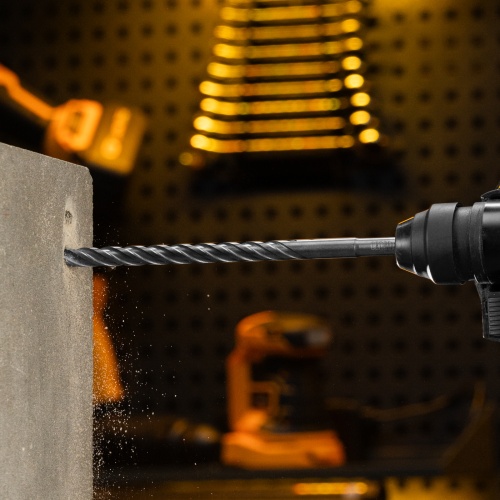 Бур по бетону, цельная крестовая пластина, 12x265 мм, SDS PLUS Denzel фото 8