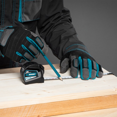 Рулетка "Doppelhaken",3 м x 16 мм,односторонний зацеп,Нейлон,двусторонняя шкала,автоматическая фиксация Gross фото 8