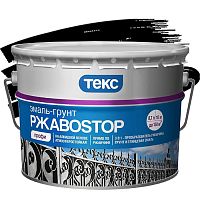 Эмаль-грунт Текс РжавоStop черная 10 кг