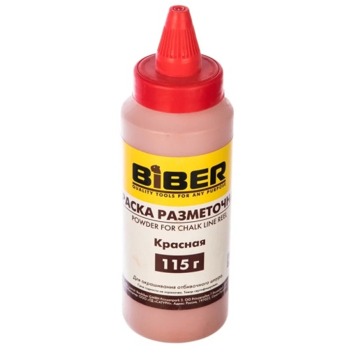 Краска разметочная порошковая Biber 43201 красная 115 г