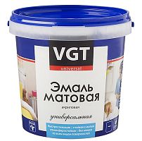 Эмаль универсальная VGT ВД-АК-1179 матовая База А супербелая 1,5 кг
