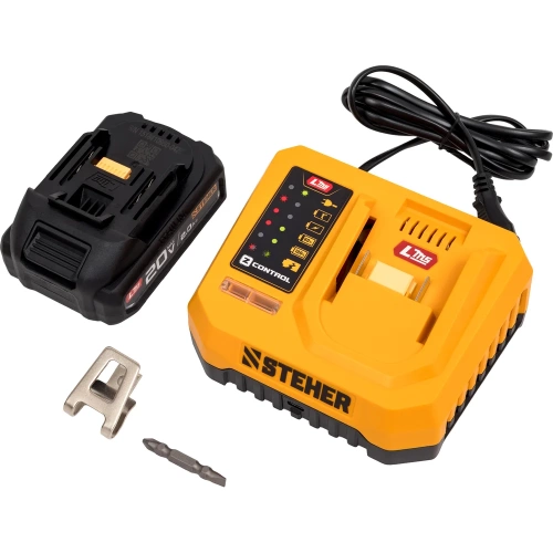 Бесщеточная дрель-шуруповерт STEHER 20 В, 45 Н·м, 1 АКБ LMS (2 А·ч), CB-45-21 фото 9