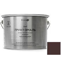 Грунт-эмаль по ржавчине Elcon 3 в 1 матовая Ral 8019 темно-коричневая 2 кг