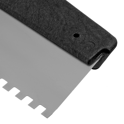 Шпатель из нержавеющей стали, 250 мм, зуб 6 х 6 мм, пластмассовая ручка Сибртех фото 4