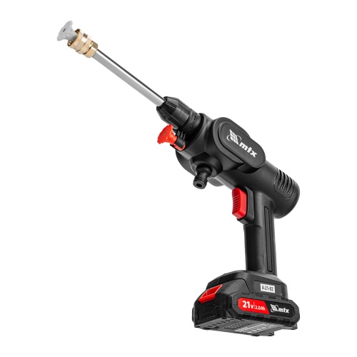 Моечная машина высокого давления аккумуляторная А-21-02, 40 бар, 4 л/мин, Li-ion 21 В, 2 акк. MTX фото 3