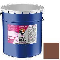 Эмаль Novocolor ПФ-115 коричневая глянцевая 25 кг