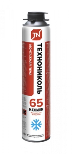 Пена монтажная профессиональная ТЕХНОНИКОЛЬ 65 MAXIMUM зимняя Пена монтажная профессиональная ТЕХНОНИКОЛЬ 65 MAXIMUM зимняя