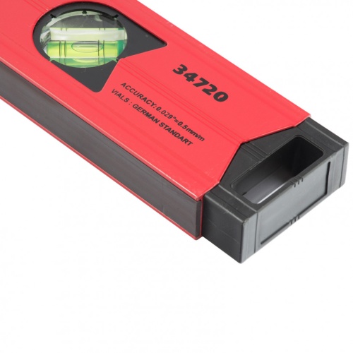 Уровень алюминиевый магнитный, 2000 мм, фрезерованный, 3 глазка (1 зеркальный) усиленный Matrix фото 5