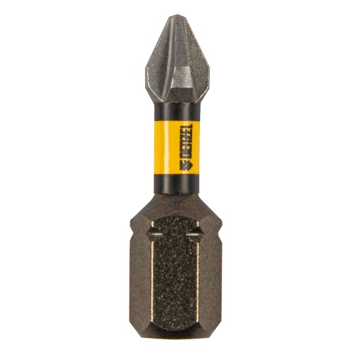 Бита IMPACT, PH1x25 мм, лазерная обработка шлица, сталь S2, 10 шт., Е 6,3 Denzel фото 3