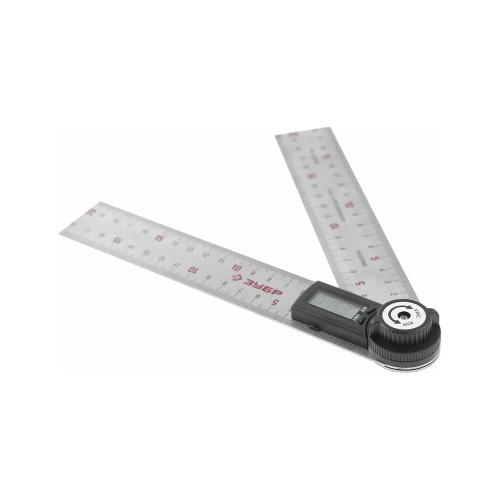 Транспортир-угломер Зубр из нержавеющей стали, многофункц, электронный, точность 0,3 град, диапазон измерений 0-360град. 34294 фото 7