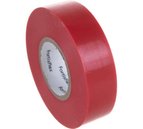 Изолента ПВХ Fortisflex 19х0,15 мм 20 м красная 71234 фото 3