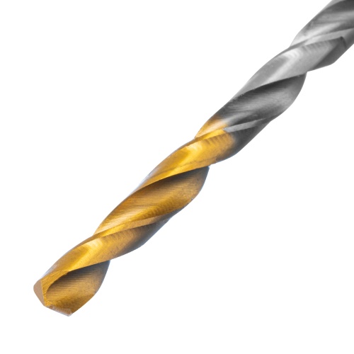 Сверло спиральное по металлу 4,5 x 80 мм, Р6М5, Golden Tip  Denzel фото 3