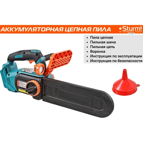 Аккумуляторная цепная пила Sturm 1BatterySystem без ЗУ и АКБ CSC1811BL фото 11