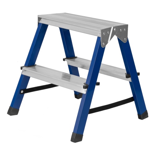 Стремянка двусторонняя 2 ступени, стальная, Сибртех