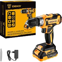 Аккумуляторная дрель-шуруповерт DEKO DKCD20FU-Li, 20 В, 1x2.0 Ач, зарядное устройство (2024) 063-4149