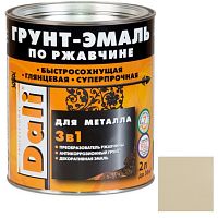 Грунт-эмаль по ржавчине Dali 3 в 1 гладкая Слоновая кость RAL 1014 2 л