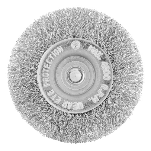 Щетка для дрели, 60 мм, плоская со шпилькой, витая проволока Сибртех фото 3
