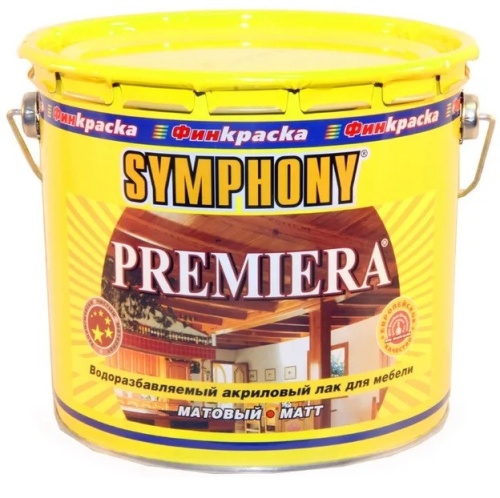 Лак мебельный Symphony Premiera матовый база EP 1/0,9 л