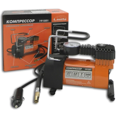 Компрессор автомобильный LAVITA 12В, 7 атм, 27 л/мин, 12В, 12А LA 191501 фото 6 Компрессор автомобильный LAVITA 12В, 7 атм, 27 л/мин, 12В, 12А LA 191501 фото 6